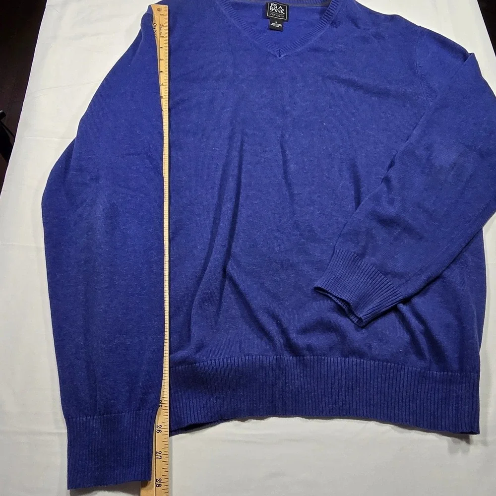 Jos. A. Bank Traveler Pima‎ Cotton V-Neck Sweater XL Quiet Luxury Old Money